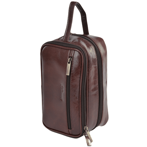 Real Leather Toiletry Washbag: 2080 Cognac NA - Ashwood Handbags - Modalova