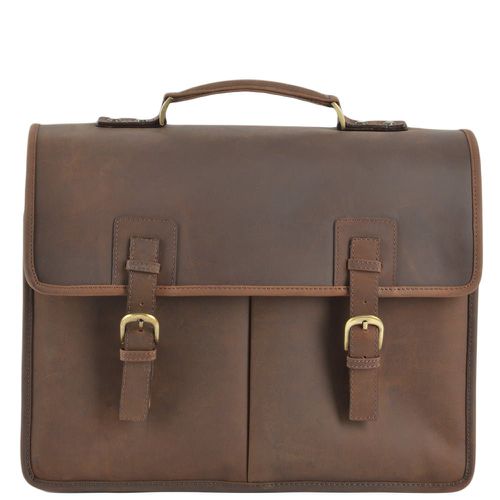 Triple Gusset Heavy Duty Real Leather Briefcase: Gareth Mud NA - Ashwood Handbags - Modalova