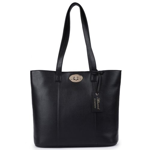 Elegante Firenze' Real Leather Tote Bag: 63754 Black NA - Ashwood Handbags - Modalova