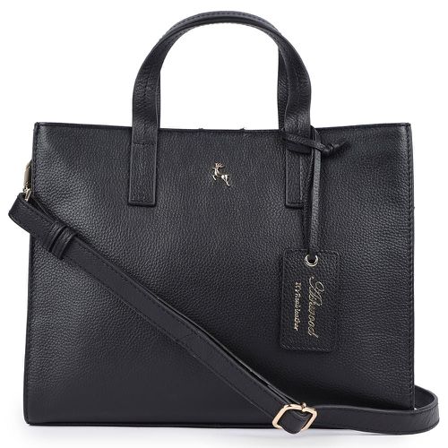 Sogno di Pelle' Real Leather Tote Bag: 64198 Black NA - Ashwood Handbags - Modalova