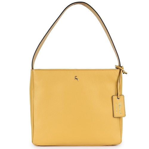 Apos;Capolavoro Veneziano&apos; Real Leather Hobo Shoulder Bag: 64202 Ochre NA - Ashwood Handbags - Modalova