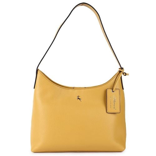 Apos;Splendore di Milano&apos; Real Leather Hobo Shoulder Bag: 64203 Ochre NA - Ashwood Handbags - Modalova