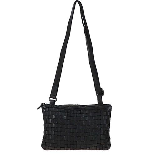 Vintage Woven Leather Crossbody Bag: D-70 Black NA - Ashwood Handbags - Modalova