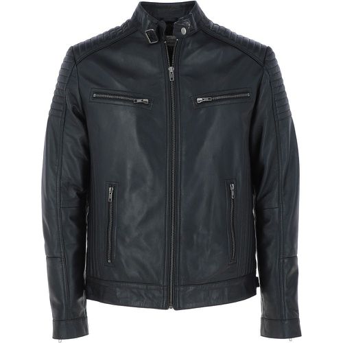 Apos;Vincenzo&apos; Mens Leather Biker Jacket: G-6400 Black Size 5XL - Ashwood Handbags - Modalova