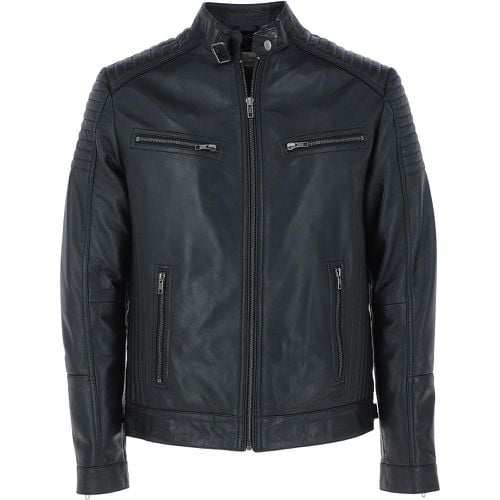 Apos;Vincenzo&apos; Mens Leather Biker Jacket: G-6400 Black Size XL - Ashwood Handbags - Modalova