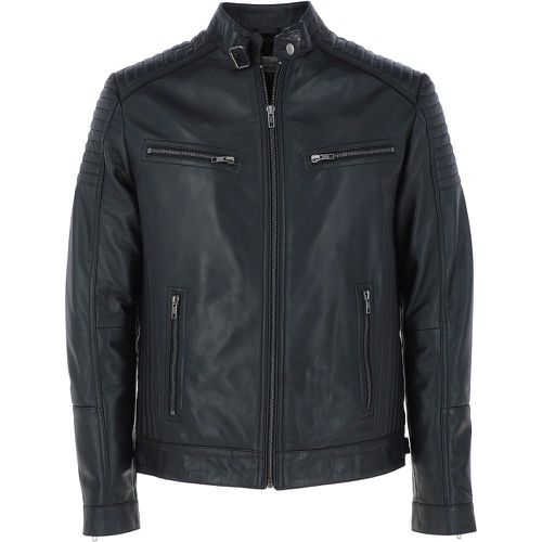 Vincenzo' Mens Leather Biker Jacket: G-6400 Black Size 3XL - Ashwood Handbags - Modalova