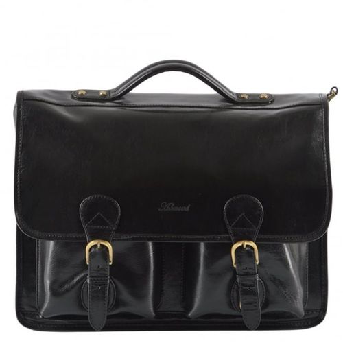 Leather Briefcase 8190 Black/vt NA - Ashwood Handbags - Modalova