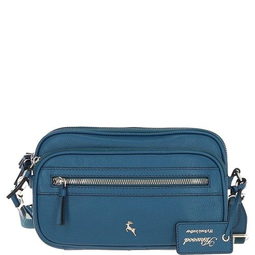 Apos;Sogno di Cuoio&apos; Compact Twin Zip Crossbody Bag: X-35 Teal NA - Ashwood Handbags - Modalova