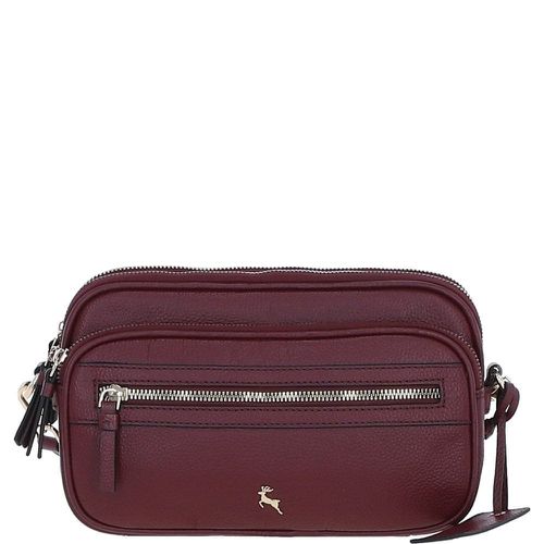 Apos;Sogno di Cuoio&apos; Compact Twin Zip Crossbody Bag: X-35 Wine NA - Ashwood Handbags - Modalova