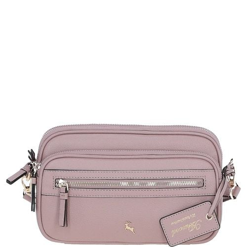 Apos;Sogno di Cuoio&apos; Compact Twin Zip Crossbody Bag: X-35 Wood Rose NA - Ashwood Handbags - Modalova