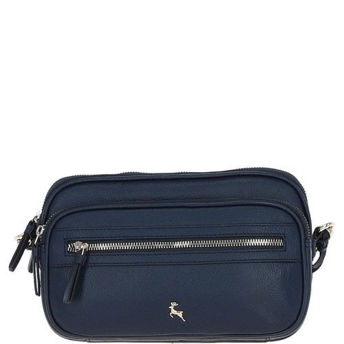 Apos;Sogno di Cuoio&apos; Compact Twin Zip Crossbody Bag: X-35 Navy Blue NA - Ashwood Handbags - Modalova