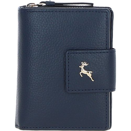 Apos;Arte in Pelle&apos; RFID Secure Wallet/Purse with Zip and Stud Closure: X-30 Navy Blue NA - Ashwood Handbags - Modalova