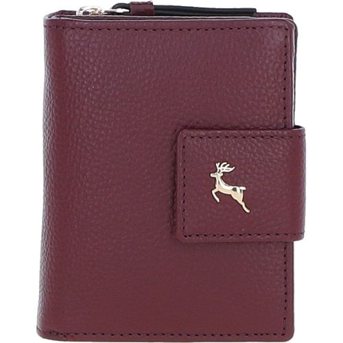 Apos;Arte in Pelle&apos; RFID Secure Wallet/Purse with Zip and Stud Closure: X-30 Wine NA - Ashwood Handbags - Modalova