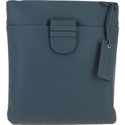 Womens Small Zip Top Leather Cross Body Bag: TAB Slate Blue NA - Ashwood Handbags - Modalova