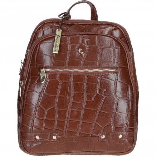 Apos;Camilla&apos; Real Leather Backpack: 52235 Cognac/croc NA - Ashwood Handbags - Modalova