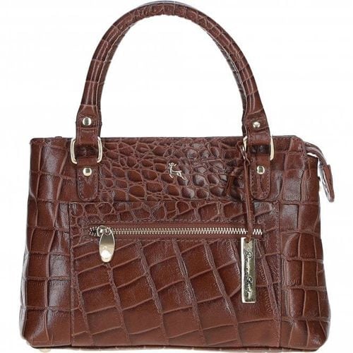 Croc Finish Real Leather Tote Bag: 19-157 Cognac/croc NA - Ashwood Handbags - Modalova