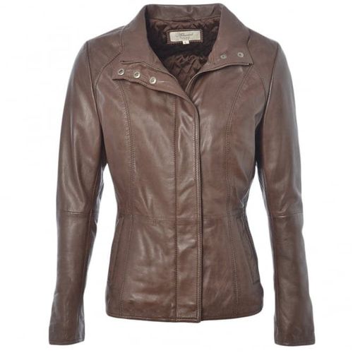 Apos;Juliet&apos; Leather Jacket : AWL-529 Brown 10 - Ashwood Handbags - Modalova