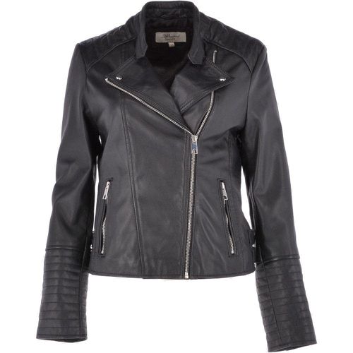 Apos;Casey&apos; Real Leather Biker Jacket: N-31 Black 10 - Ashwood Handbags - Modalova