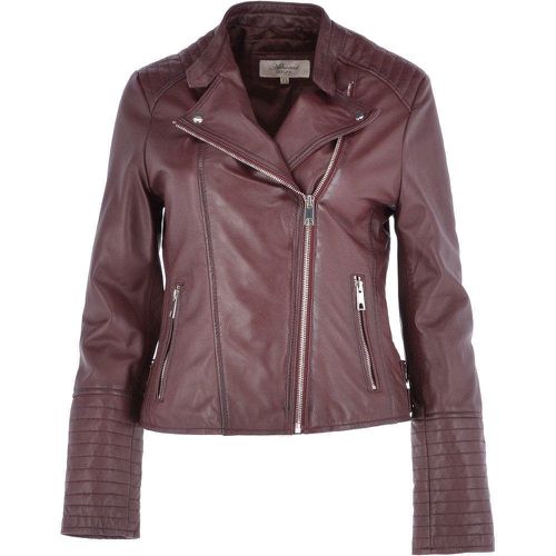 Apos;Casey&apos; Real Leather Biker Jacket: N-31 Oxblood 16 - Ashwood Handbags - Modalova