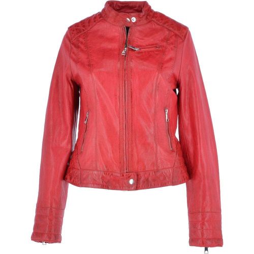 Apos;Essen&apos; Real Leather Biker Jacket: NANCY Red 16 - Ashwood Handbags - Modalova