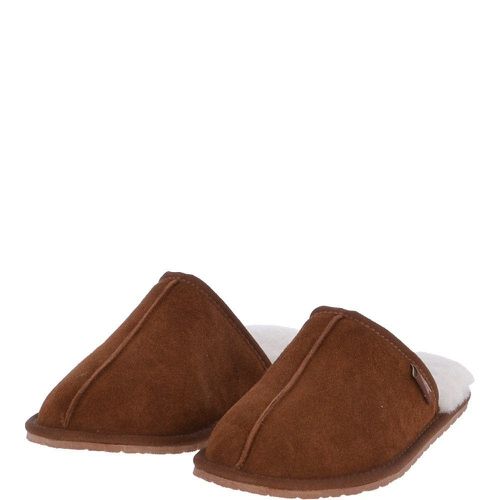 Classic Suede Sheepskin Slippers: MENS SLIPPERS Chestnut - Ashwood Handbags - Modalova