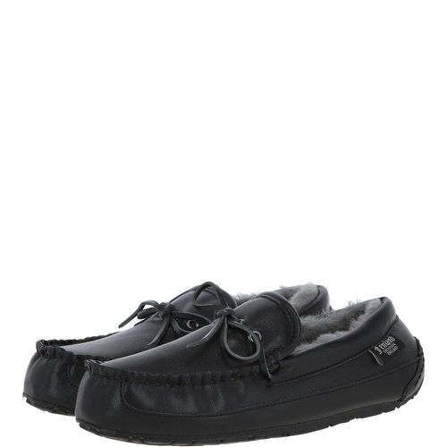 Fenland Classic Mens Suede Sheepskin Moccasins Black/nappa 11/12 - Ashwood Handbags - Modalova