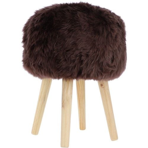 Fenland Sheepskin Stool: NZ Stool Chocolate One Size - Ashwood Handbags - Modalova