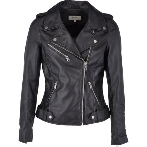 Apos;Scarlett&apos; Real Leather Biker Jacket: RUTH Black 20 - Ashwood Handbags - Modalova