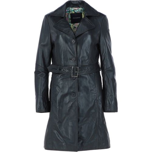 Real Leather Knee Length Belted Fashion Coat: nancy 2 Black 10 - Ashwood Handbags - Modalova