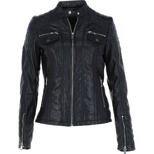 Leather Fashion Biker Jacket: ELena Black 10 - Ashwood Handbags - Modalova