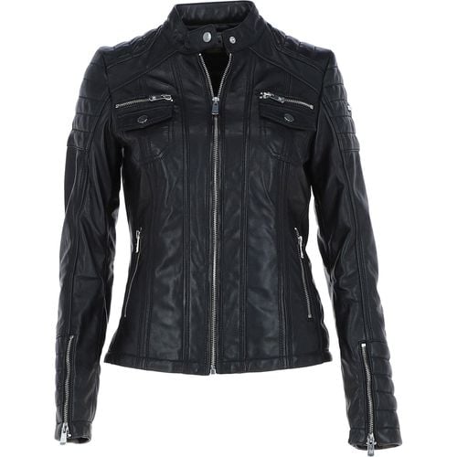 Leather Fashion Biker Jacket: ELena Black 12 - Ashwood Handbags - Modalova