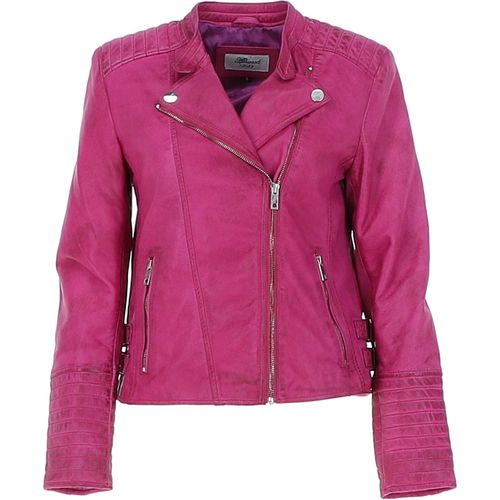 Apos;Casey&apos; Real Leather Biker Jacket: N-31 Purple 12 - Ashwood Handbags - Modalova