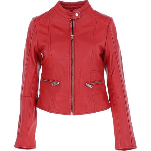 Apos;Serefina&apos; Real Leather Biker Jacket: FO-ALVA Red 10 - Ashwood Handbags - Modalova