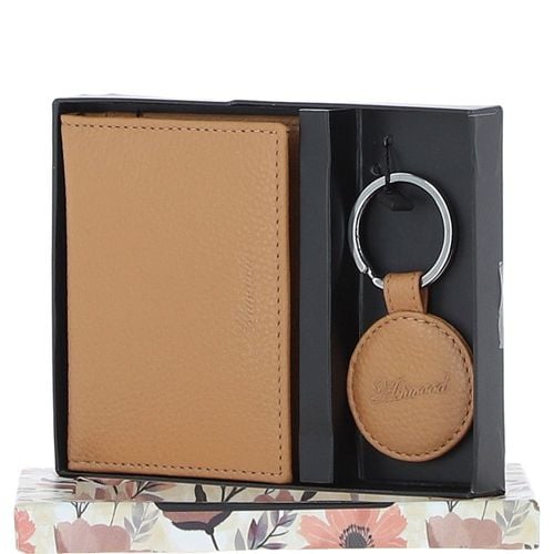 Leather Card Holder & Gift Set: slg-31243 Camel ONE SIZE - Ashwood Handbags - Modalova