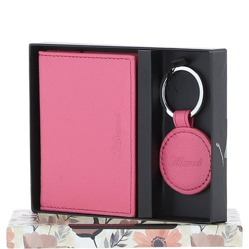 Leather Card Holder & Gift Set: slg-31243 Rose Pink ONE SIZE - Ashwood Handbags - Modalova