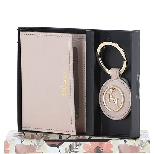 Leather Card Holder & Gift Set: slg-31243 Blush ONE SIZE - Ashwood Handbags - Modalova