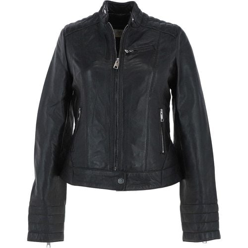 Apos;Essen&apos; Real Leather Biker Jacket: NANCY Black 14 - Ashwood Handbags - Modalova