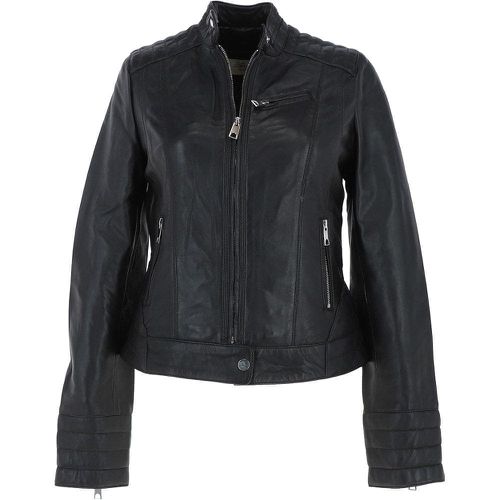 Apos;Essen&apos; Real Leather Biker Jacket: NANCY Black 16 - Ashwood Handbags - Modalova