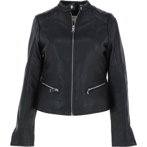 Apos;Serefina&apos; Real Leather Biker Jacket: FO-ALVA Black 10 - Ashwood Handbags - Modalova