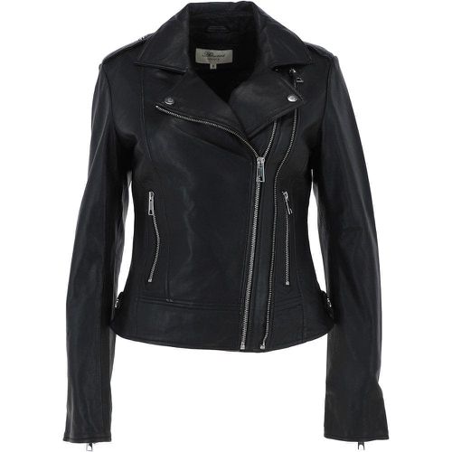 Apos;Ciara&apos; Real Leather Biker Jacket: ESTIMO Black 16 - Ashwood Handbags - Modalova