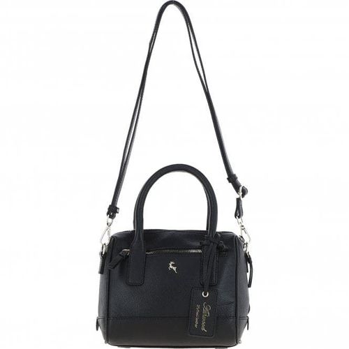 Apos;Moda Siciliana&apos; Real Leather Tote Crossbody Bag: 64064 Black NA - Ashwood Handbags - Modalova