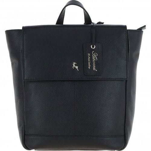 Apos;Lussuria Venezia&apos; Real Leather Flapover Backpack: 64257 Black NA - Ashwood Handbags - Modalova