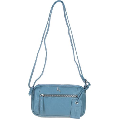 Apos;Cork&apos; Compact Leather Crossbody Bag Blue NA - Ashwood Handbags - Modalova