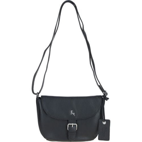 Apos;Limerick&apos; Real Leather Flap Crossbody Bag Black NA - Ashwood Handbags - Modalova