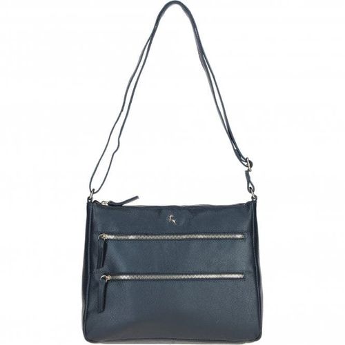 Apos;Aintree&apos; Genuine Leather Shoulder Bag: AJ3 Navy NA - Ashwood Handbags - Modalova