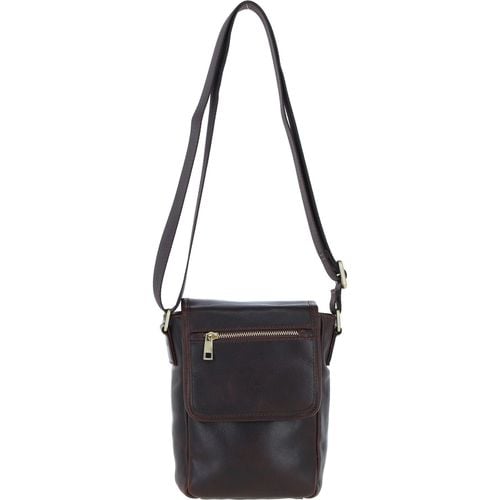 Real Leather Crossbody Flap Bag: pl-44 Brown ONE SIZE - Ashwood Handbags - Modalova