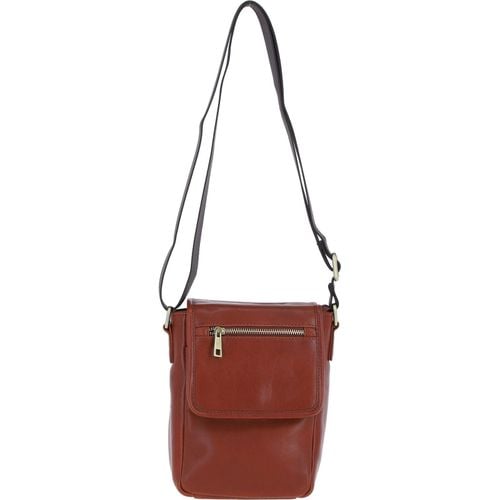 Real Leather Crossbody Flap Bag: pl-44 Tan ONE SIZE - Ashwood Handbags - Modalova