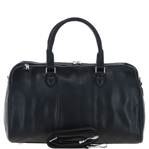 Real Leather Duffle Bag with Detachable Strap: pl-47 Black ONE SIZE - Ashwood Handbags - Modalova