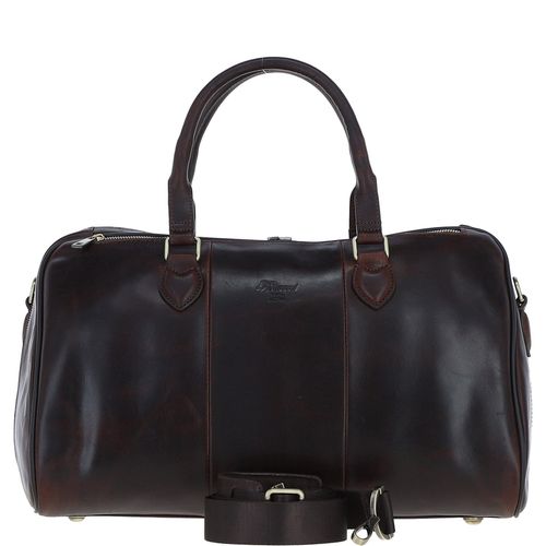 Real Leather Duffle Bag with Detachable Strap: pl-47 Brown ONE SIZE - Ashwood Handbags - Modalova