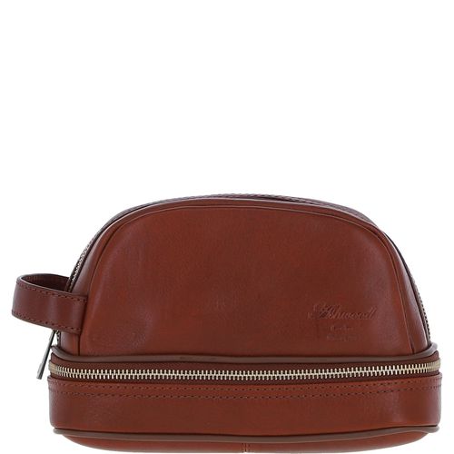 Real Leather Zip Wash Bag: pl-41 Tan ONE SIZE - Ashwood Handbags - Modalova